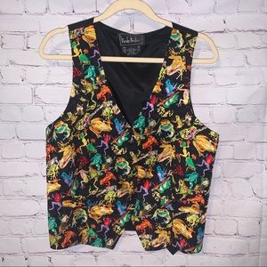Vintage Nicole Miller frog vest size L